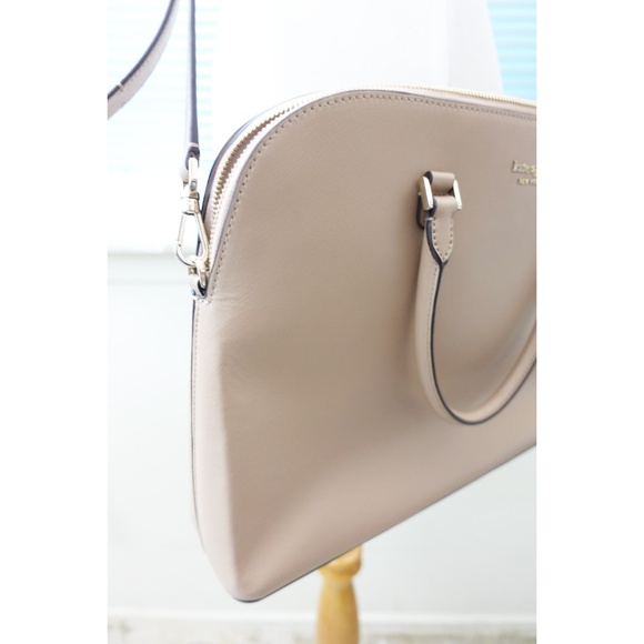 Kate Spade Beige Brown Saffiano Laptop Leather Bag - Picture 5 of 10